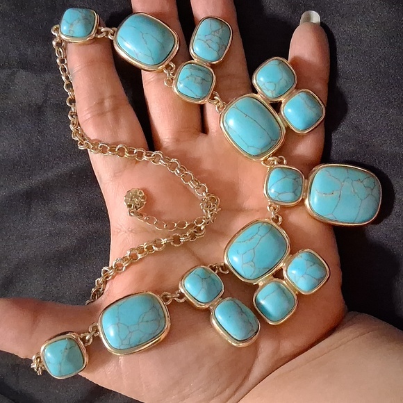 Monet Turquoise Necklace & Bracelet Set - Picture 3 of 4